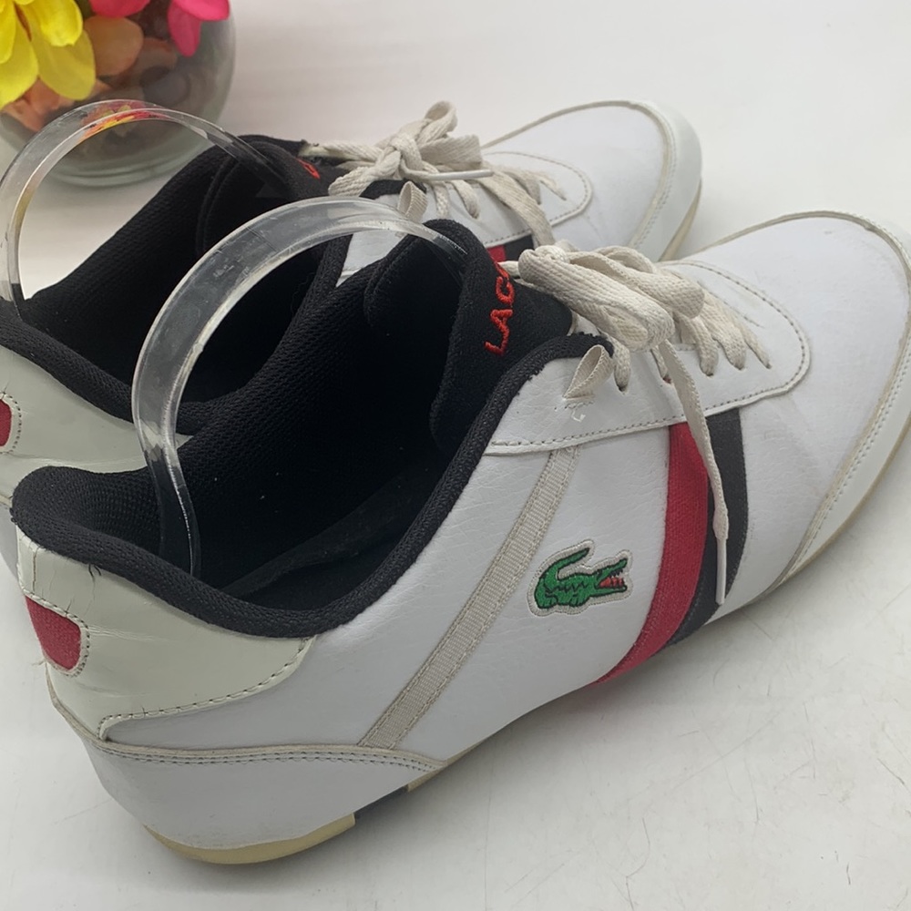 Lacoste vintage red white blue sneakers Men's size 10.5 MS4287C - Picture 4 of 13